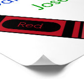 Klasse Names Poster - Crayons (Hoek)