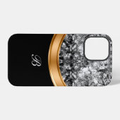Klasse nep-kristallen monogram iPhone hoesje (Achterkant horizontaal)