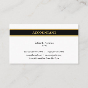 Klasse Nieuwe Accountant CPA Visitekaartje