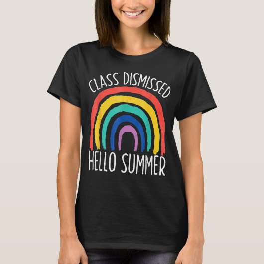 Klasse ontslagen Hallo zomerreces T-shirt (Voorkant)