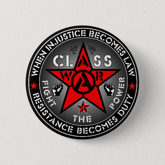 KLASSE OORLOG - Vecht de macht Ronde Button 5,7 Cm (Voorkant)