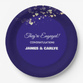 Klasse, op maat gemaakte verloving felicitaties papieren bordje (Voorkant)