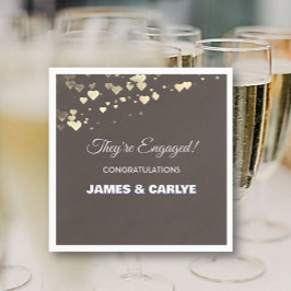 Klasse, op maat gemaakte verloving felicitaties servet