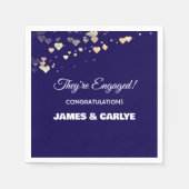 Klasse, op maat gemaakte verloving felicitaties  servet (Voorkant)