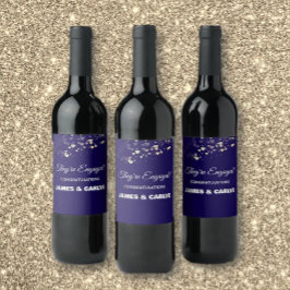 Klasse, op maat gemaakte verloving felicitaties wijn etiket