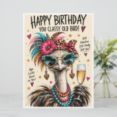 Klasse Oude Vogel Kaart (Staand voorkant)