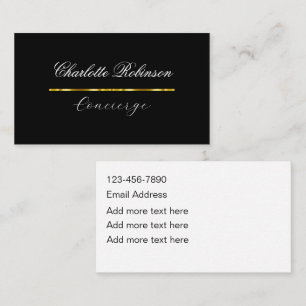 Klasse Persoonlijke Concierge Assistent Visitekaartje