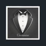 Klasse Persoonlijke Tuxedo Servetten<br><div class="desc">*Personaliseer uw servetten door uw eigen tekst toe te voegen.</div>