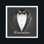 Klasse Persoonlijke Tuxedo Servetten<br><div class="desc">*Personaliseer uw servetten door uw eigen tekst toe te voegen.</div>