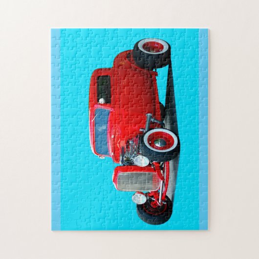 Klasse Red Hot-Rod-auto Legpuzzel (Verticaal)