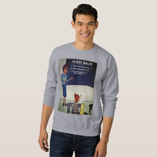 Klasse Regels Mannen Grijze overhemden Trui (Voorkant volledig)