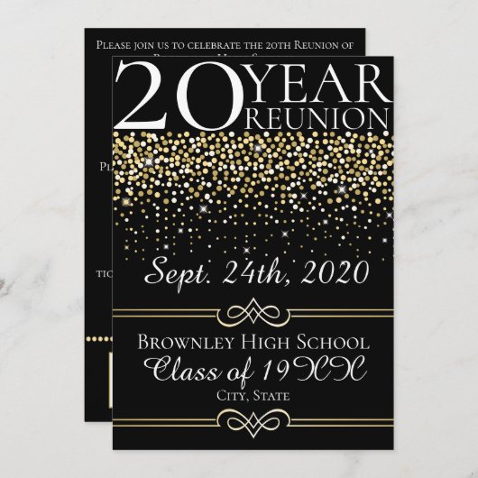 Klasse reünie aankondiging ontwerp (Voorkant / Achterkant)