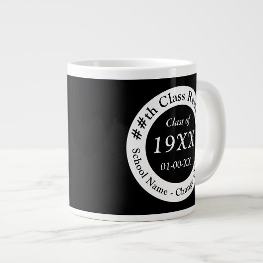 Klasse reünie cadeau ideeën, 20 oz Mok, Klasse reü Grote Koffiekop (Voorkant rechts)