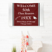 Klasse reünie ideeën 50 jaar, wijzig jaar, kleuren spandoek (Insitu)