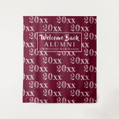 Klasse Reünie Jaar Maroon Achtergrond Foto Prop Wandkleed (Voorkant)