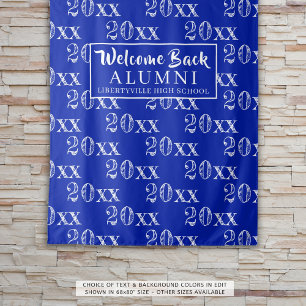 Klasse Reünie Jaar Royal Blue Foto Prop Achtergron Wandkleed
