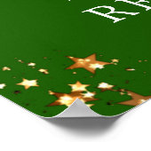 Klasse Reünie Jaar Welkom Groen Gouden Sterren Poster (Hoek)