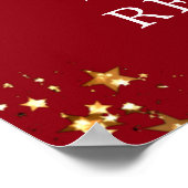 Klasse Reünie Jaar Welkom Rode Gouden Sterren Poster (Hoek)