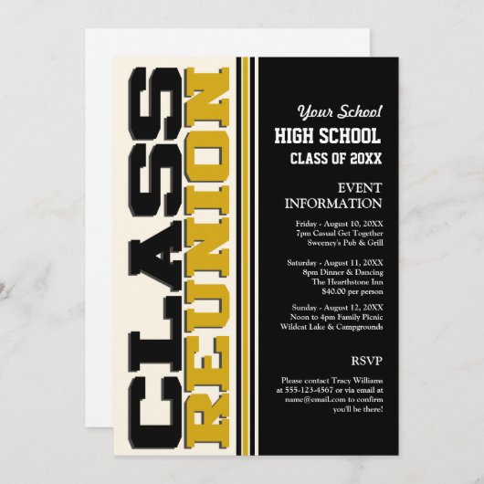  klasse reünie kaart (Voorkant / Achterkant)