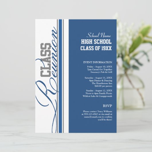  klasse reünie kaart (Staand voorkant)