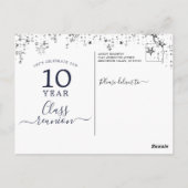 Klasse Reünie Marine Blauwe Sterren Lichten Elk Ja Briefkaart (Achterkant)