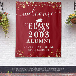 Klasse Reünie Red Welkomstklas Jaar Alumni Wandkleed