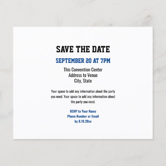 Klasse Reünie sparen het Papierblad van de Datum (Achterkant)