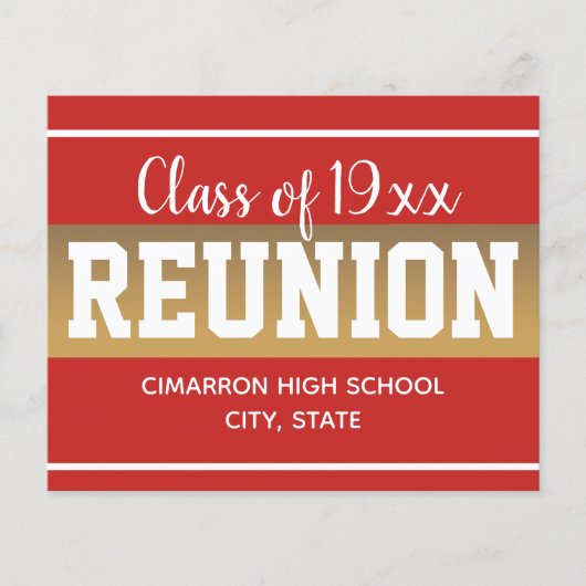 Klasse Reünie sparen het Papierblad van de Datum (Voorkant)