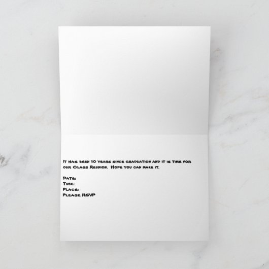 Klasse Reunion, 10 jaar Slate Blue Digital Design (Binnen)