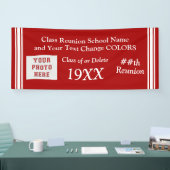 Klasse Reunion Banners, Jouw tekst, foto's en kleu Spandoek (Beurs)