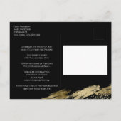 Klasse Reunion Black en Gold Elegant Briefkaart (Achterkant)