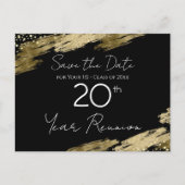 Klasse Reunion Black en Gold Elegant Briefkaart (Voorkant)