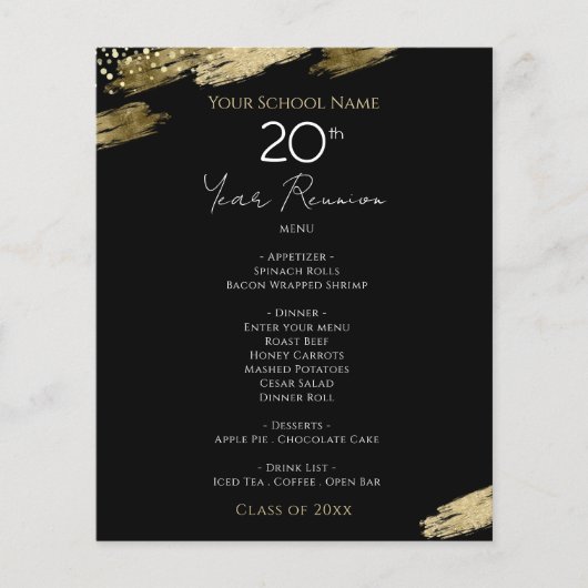 Klasse Reunion Black en Gold Event (Voorkant)