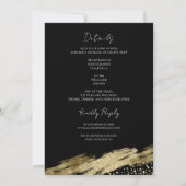 Klasse Reunion Black en Gold Events Kaart (Achterkant)