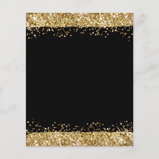 Klasse Reunion Black en Gold Glitter (Achterkant)