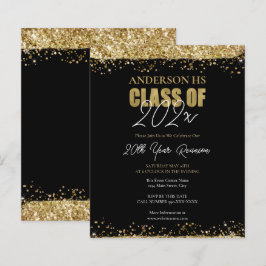Klasse Reunion Black en Gold Glitter