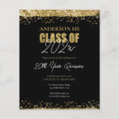 Klasse Reunion Black en Gold Glitter Events (Voorkant)