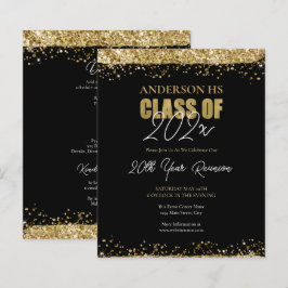 Klasse Reunion Black en Gold Glitter Events