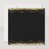 Klasse Reunion Black en Gold Glitter Kaart (Achterkant)