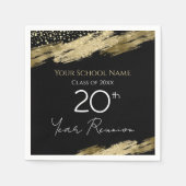 Klasse Reunion Black en Gold Servet (Voorkant)