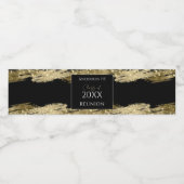 Klasse Reunion Black en Gold Waterfles Etiket (Enkel label)