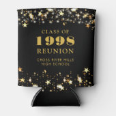 Klasse Reunion Black Gold Stars gepersonaliseerd Blikjeskoeler (Voorkant)