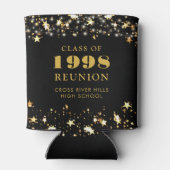 Klasse Reunion Black Gold Stars gepersonaliseerd Blikjeskoeler (Achterkant)