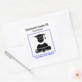 Klasse Reunion Black, helder en aangepast, speciaa Vierkante Sticker (Envelop)