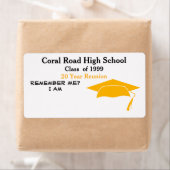 Klasse Reunion Black Oranje Papiernaamlabel Etiket (Insitu)