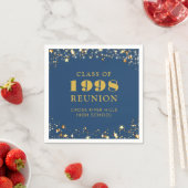 Klasse Reunion Blue Gold gepersonaliseerd Servet (Insitu)