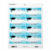 Klasse Reunion Blue Waterverf Name Tag Etiket (Full Sheet)