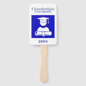 Klasse Reunion Blue White Custom Handwaaier (Voorkant)