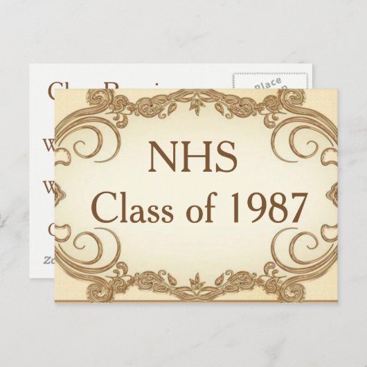 Klasse Reunion Briefkaart (Voorkant / Achterkant)