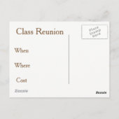 Klasse Reunion Briefkaart (Achterkant)